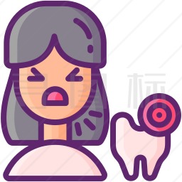 牙齿疼痛图标