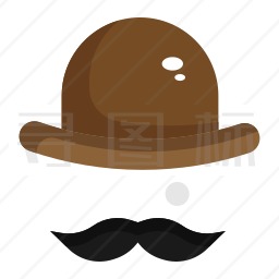 帽子与胡子图标