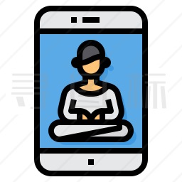 手机瑜伽图标