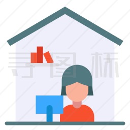 在家工作图标