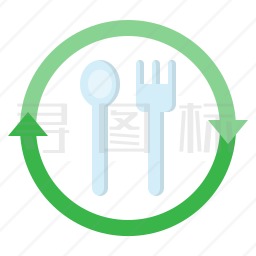 可回收餐具图标