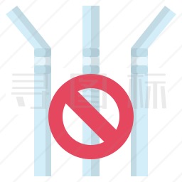 禁止塑料吸管图标
