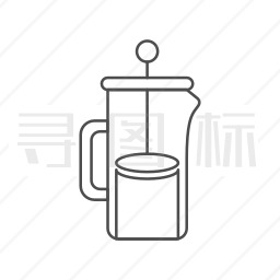 咖啡按压壶图标