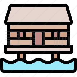 水上的房子图标