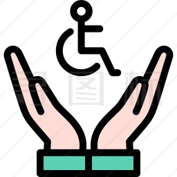 关爱残疾人图标