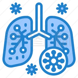 感染的肺图标