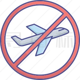 禁止飞机图标