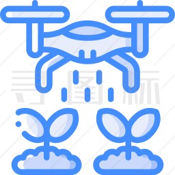 无人机灌溉图标