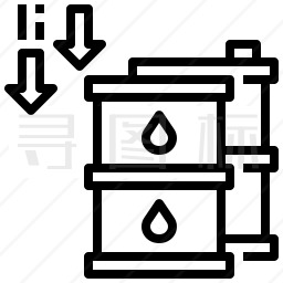 油价下降图标