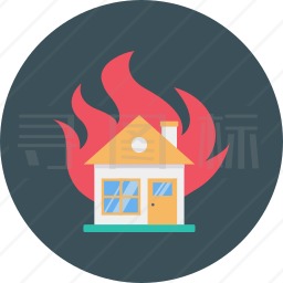 起火的房子图标