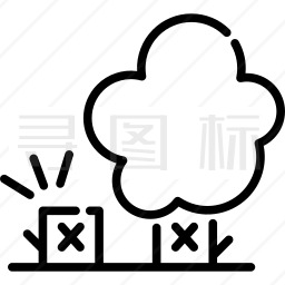 森林砍伐图标