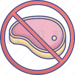 禁止肉食图标