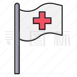医疗旗帜图标