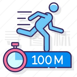 100米短跑图标