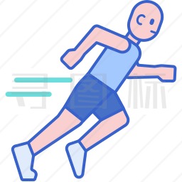 短跑运动员图标