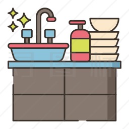 厨房洗涤槽图标