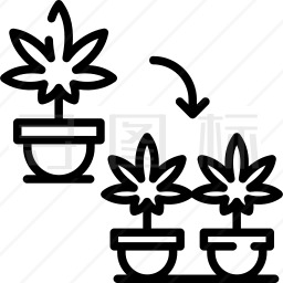 大麻盆栽图标