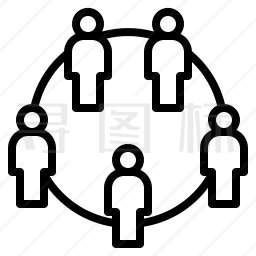 六人团队logo简笔画图片