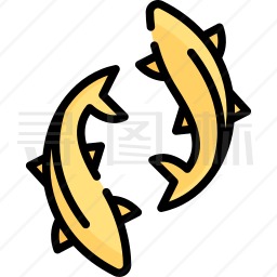 鱼表情符号图案复制图片