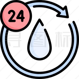 24小时保湿图标