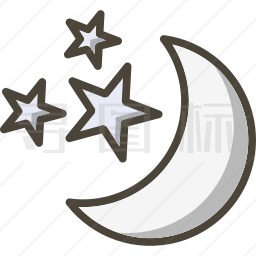 月亮和星星图标
