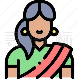 印度女性图标