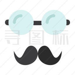 眼镜胡子图标