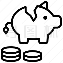 小猪存钱罐图标