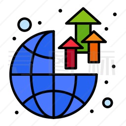 全球增长图标