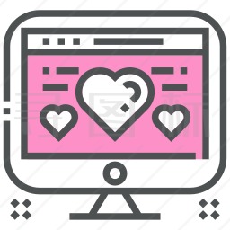 电脑爱情图标