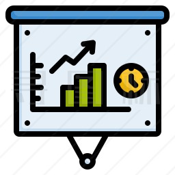 图表演示图标