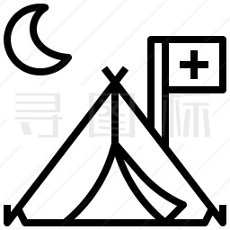 营地帐篷图标