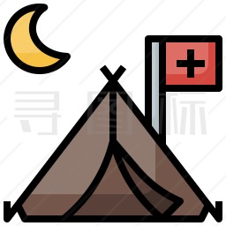 营地帐篷图标