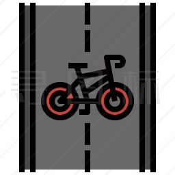 自行车路径图标