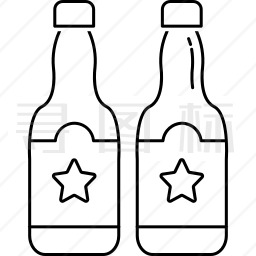 啤酒瓶卡通简笔画图片