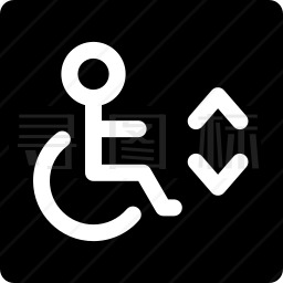 轮椅人电梯图标