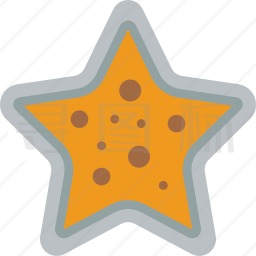 五角星饼干图标