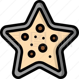 五角星饼干图标