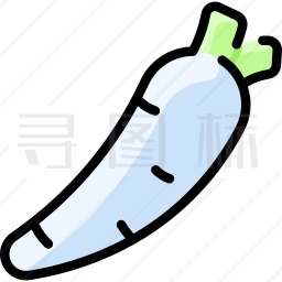 白萝卜表情符号emoji图片