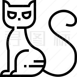 黑色的猫图标