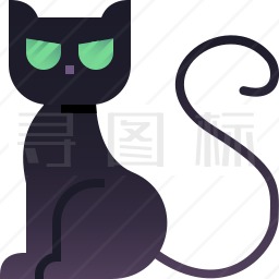 黑色的猫图标