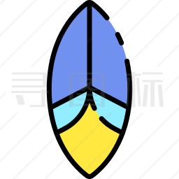 浅水冲浪板图标