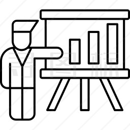 图表演示图标