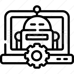 电脑机器人图标