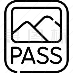 滑雪通行证图标