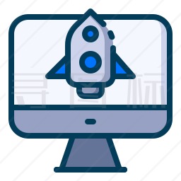 电脑火箭图标
