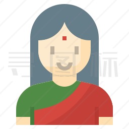 印度女人图标