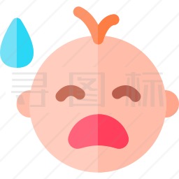 哭泣的婴儿图标