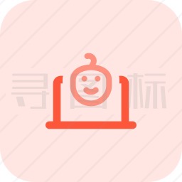 电脑婴儿信息图标