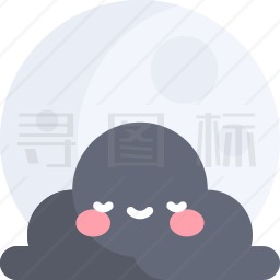 多云的夜晚图标